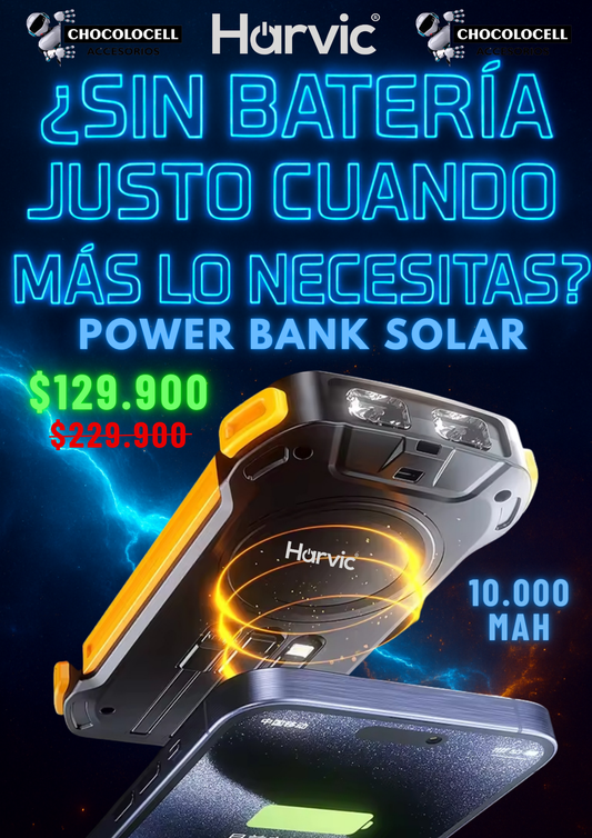 Power bank solar harvic 10.000 mah ⚡
